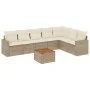Juego de sofás de jardín con cojines beige 8 pzas ratán PE by , Garden sets - Ref: Foro24-3256485, Price: 548,88 €, Discount: %
