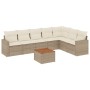 Juego de sofás de jardín con cojines beige 8 pzas ratán PE by , Garden sets - Ref: Foro24-3256485, Price: 550,96 €, Discount: %