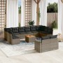 Set sofás de jardín con cojines 13 piezas ratán sintético gris by , Garden sets - Ref: Foro24-3256690, Price: 832,02 €, Disco...