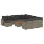 Set sofás de jardín con cojines 13 piezas ratán sintético gris de , Conjuntos de jardín - Ref: Foro24-3256760, Precio: 807,09...