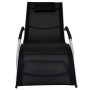 Aluminum sun lounger with black textilene cushion by vidaXL, Loungers - Ref: Foro24-47777, Price: 115,77 €, Discount: %