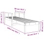 Massive Pinienholz-Liege in Weiß 199,5x62x55 cm von , Liegen - Ref: Foro24-832539, Preis: 101,70 €, Rabatt: %