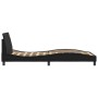 Bed frame with black synthetic leather headboard 100x200cm by , Beds and slatted bases - Ref: Foro24-373138, Price: 90,87 €, ...