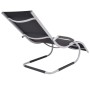 Aluminum sun lounger with black textilene cushion by vidaXL, Loungers - Ref: Foro24-47777, Price: 115,77 €, Discount: %