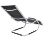 Aluminum sun lounger with black textilene cushion by vidaXL, Loungers - Ref: Foro24-47777, Price: 113,50 €, Discount: %