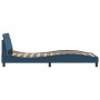 Bed frame with blue fabric headboard 100x200 cm by , Beds and slatted bases - Ref: Foro24-373131, Price: 134,92 €, Discount: %
