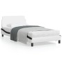 Estructura de cama con cabecero cuero sintético blanco y negro de , Camas y somieres - Ref: Foro24-373144, Precio: 113,39 €, ...