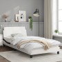 Bettgestell mit weißem und schwarzem Kunstleder-Kopfteil von , Betten und Lattenroste - Ref: Foro24-373144, Preis: 113,39 €, ...