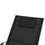 Aluminum sun lounger with black textilene cushion by vidaXL, Loungers - Ref: Foro24-47777, Price: 113,50 €, Discount: %