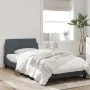 Bed frame with dark gray velvet headboard 100x200 cm by , Beds and slatted bases - Ref: Foro24-373133, Price: 116,84 €, Disco...