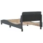 Bed frame with dark gray velvet headboard 100x200 cm by , Beds and slatted bases - Ref: Foro24-373133, Price: 116,84 €, Disco...