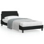 Bettgestell mit schwarzem Stoffkopfteil 100x200 cm von , Betten und Lattenroste - Ref: Foro24-373127, Preis: 113,49 €, Rabatt: %