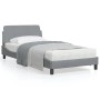 Bed frame with light gray fabric headboard 100x200 cm by , Beds and slatted bases - Ref: Foro24-373125, Price: 97,31 €, Disco...