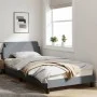 Estructura de cama con cabecero de tela gris claro 100x200 cm de , Camas y somieres - Ref: Foro24-373125, Precio: 103,48 €, D...