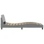 Bed frame with light gray fabric headboard 100x200 cm by , Beds and slatted bases - Ref: Foro24-373125, Price: 103,04 €, Disc...