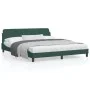 Estructura cama con cabecero terciopelo verde oscuro 180x200 cm de , Camas y somieres - Ref: Foro24-373235, Precio: 165,69 €,...