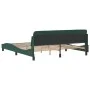 Estructura cama con cabecero terciopelo verde oscuro 180x200 cm de , Camas y somieres - Ref: Foro24-373235, Precio: 165,69 €,...