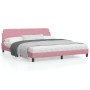 Bed frame with pink velvet headboard 180x200 cm by , Beds and slatted bases - Ref: Foro24-373237, Price: 175,10 €, Discount: %