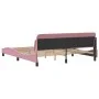 Bed frame with pink velvet headboard 180x200 cm by , Beds and slatted bases - Ref: Foro24-373237, Price: 172,16 €, Discount: %