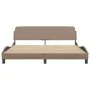 Bed frame with synthetic leather headboard in cappuccino color 180x200cm by , Beds and slatted bases - Ref: Foro24-373242, Pr...