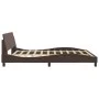 Bed frame with brown synthetic leather headboard 180x200 cm by , Beds and slatted bases - Ref: Foro24-373240, Price: 193,50 €...