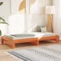 Sofá cama nido madera maciza de pino marrón cera 90x200 cm de , Camas y somieres - Ref: Foro24-844402, Precio: 131,83 €, Desc...