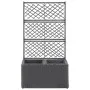 Spalier und Blumenbeet 2 Töpfe schwarzes synthetisches Rattan 58x30x107 cm von vidaXL, Töpfe und Pflanzgefäße - Ref: Foro24-4...