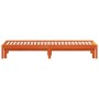 Solid pine wood brown wax trundle sofa bed 90x200 cm by , Beds and slatted bases - Ref: Foro24-844402, Price: 133,55 €, Disco...