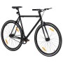 Bicicleta de piñón fijo negro 700c 55 cm