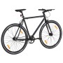 Bicicleta de piñón fijo negro 700c 55 cm
