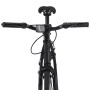 Bicicleta de piñón fijo negro y azul 700c 55 cm