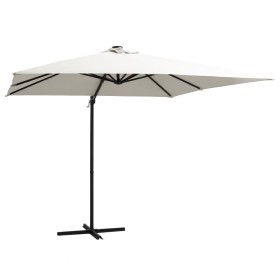 Cantilever parasol with LED lights and sand steel pole 250x250 cm by vidaXL, Umbrellas - Ref: Foro24-46992, Price: 122,15 €, ...