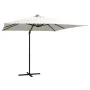 Cantilever parasol with LED lights and sand steel pole 250x250 cm by vidaXL, Umbrellas - Ref: Foro24-46992, Price: 98,84 €, D...