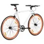 Bicicleta de piñón fijo blanco y naranja 700c 55 cm by , bikes - Ref: Foro24-92265, Price: 279,55 €, Discount: %