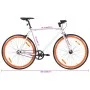 Bicicleta de piñón fijo blanco y naranja 700c 55 cm by , bikes - Ref: Foro24-92265, Price: 279,55 €, Discount: %