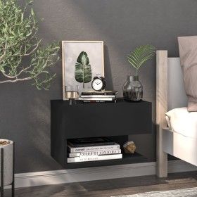 Mesita de noche de pared negra de vidaXL, Mesitas de noche - Ref: Foro24-810955, Precio: 40,27 €, Descuento: %
