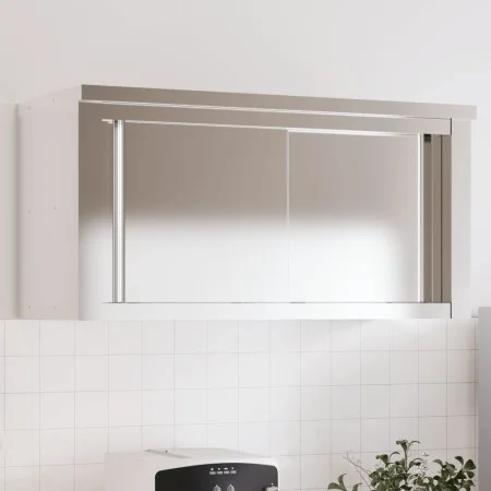 Wandschrank mit Schiebetüren aus Edelstahl für die Küche von , Lebensmittelbehälter - Ref: Foro24-376442, Preis: 166,53 €, Ra...