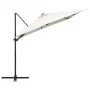 Cantilever parasol with LED lights and sand steel pole 250x250 cm by vidaXL, Umbrellas - Ref: Foro24-46992, Price: 98,84 €, D...
