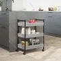 Carrito de cocina madera de ingeniería gris Sonoma 50x30x70 cm de , Carros de cocina y comedor - Ref: Foro24-842359, Precio: ...