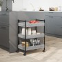 Küchenwagen aus Sonoma-50x30x70 cm grauem Ingenieurholz von , Küchen- und Speisewagen - Ref: Foro24-842359, Preis: 52,39 €, R...