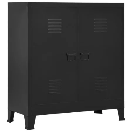 Baúl de almacenaje industrial acero negro 90x40x100 cm de vidaXL, Baúles de almacenamiento - Ref: Foro24-145356, Precio: 158,...