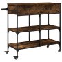 Carrito de cocina madera ingeniería roble ahumado 105x42x95 cm by , Kitchen and dining carts - Ref: Foro24-842378, Price: 116...