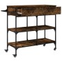 Carrito de cocina madera ingeniería roble ahumado 105x42x95 cm by , Kitchen and dining carts - Ref: Foro24-842378, Price: 116...
