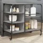 Küchenwagen aus grau lackiertem Sonoma-Holz, 100x45x89,5 cm. von , Küchen- und Speisewagen - Ref: Foro24-842384, Preis: 105,5...
