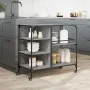Küchenwagen aus grau lackiertem Sonoma-Holz, 100x45x89,5 cm. von , Küchen- und Speisewagen - Ref: Foro24-842384, Preis: 105,5...