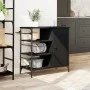 Carrito de cocina madera de ingeniería negro 87,5x38,5x84,5 cm by , Kitchen and dining carts - Ref: Foro24-842386, Price: 134...