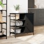 Küchenwagen aus schwarzem Ingenieurholz 87,5x38,5x84,5 cm von , Küchen- und Speisewagen - Ref: Foro24-842386, Preis: 125,60 €...