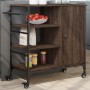 Küchenwagen aus braunem Eichenholz 87,5x38,5x84,5 cm von , Küchen- und Speisewagen - Ref: Foro24-842390, Preis: 101,89 €, Rab...