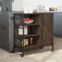 Carrito de cocina de madera marrón roble 87,5x38,5x84,5 cm de , Carros de cocina y comedor - Ref: Foro24-842390, Precio: 100,...