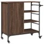 Carrito de cocina de madera marrón roble 87,5x38,5x84,5 cm de , Carros de cocina y comedor - Ref: Foro24-842390, Precio: 100,...